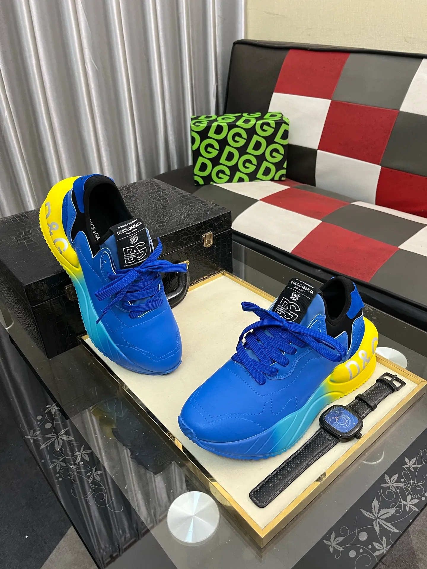 Men's shoes 💰540⌚️⌚️【DG～】Couple casual shoes 2025z cabinet simultaneous sale 🔶Size: 35-46#️⃣The upper is made of multi-material splicing ➕Mesh lining, comfortable and breathable, sole: original comfortable and wear-resistant outsole, ⚠️The real thing📱Photographed🎬The real thing is better📢📢📢